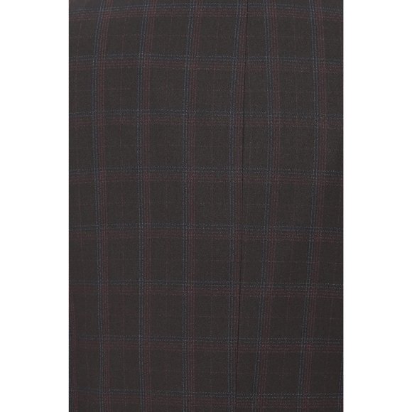 Derman Red Square Patterned Fabric 3 Piece Suit - Picture 2 of 6